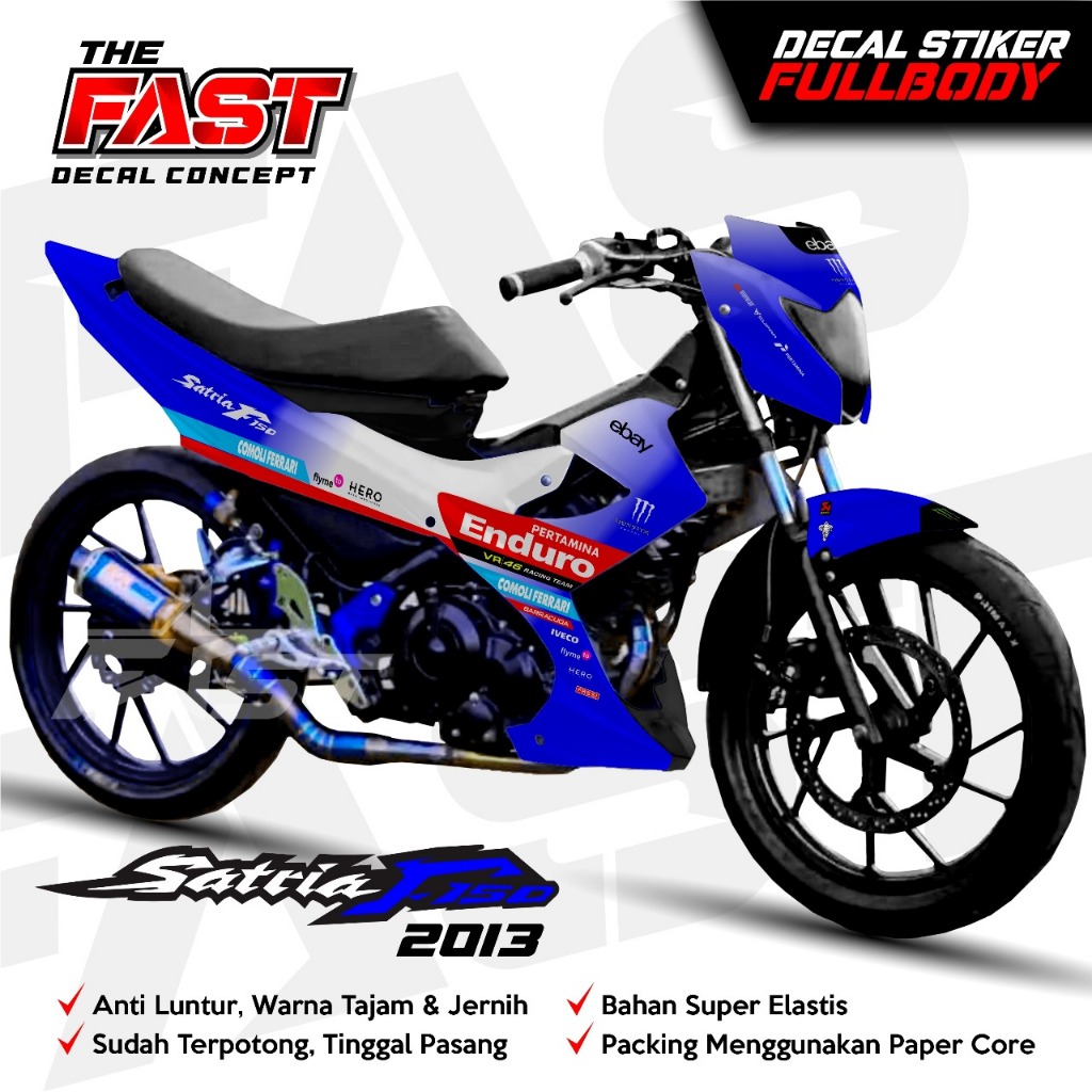 BISA COD Decal Satria FU Facelift 2013 Full Body ENDURO Stiker Satria F150 Facelift 2013 Full Body S