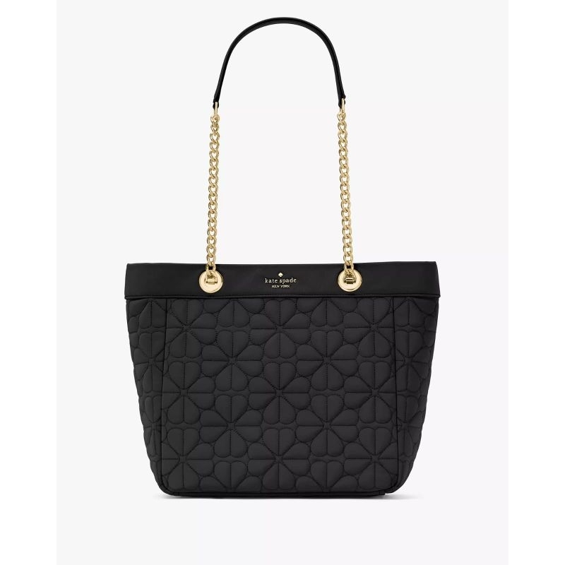 Spade Flower Tote Medium Black Nylon