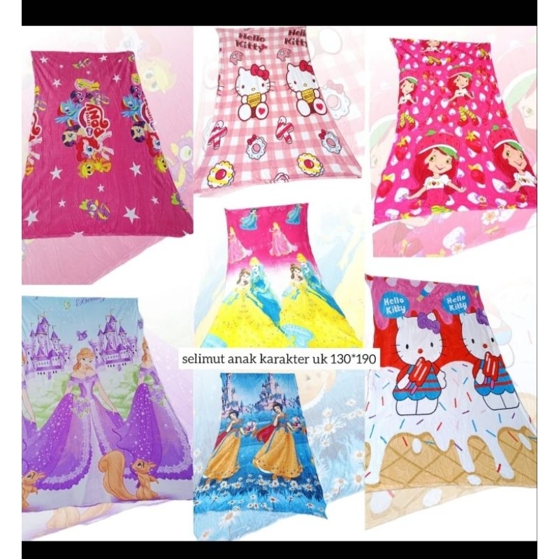 SELIMUT ANAK KARAKTER CEWEK LUCU BY KINO