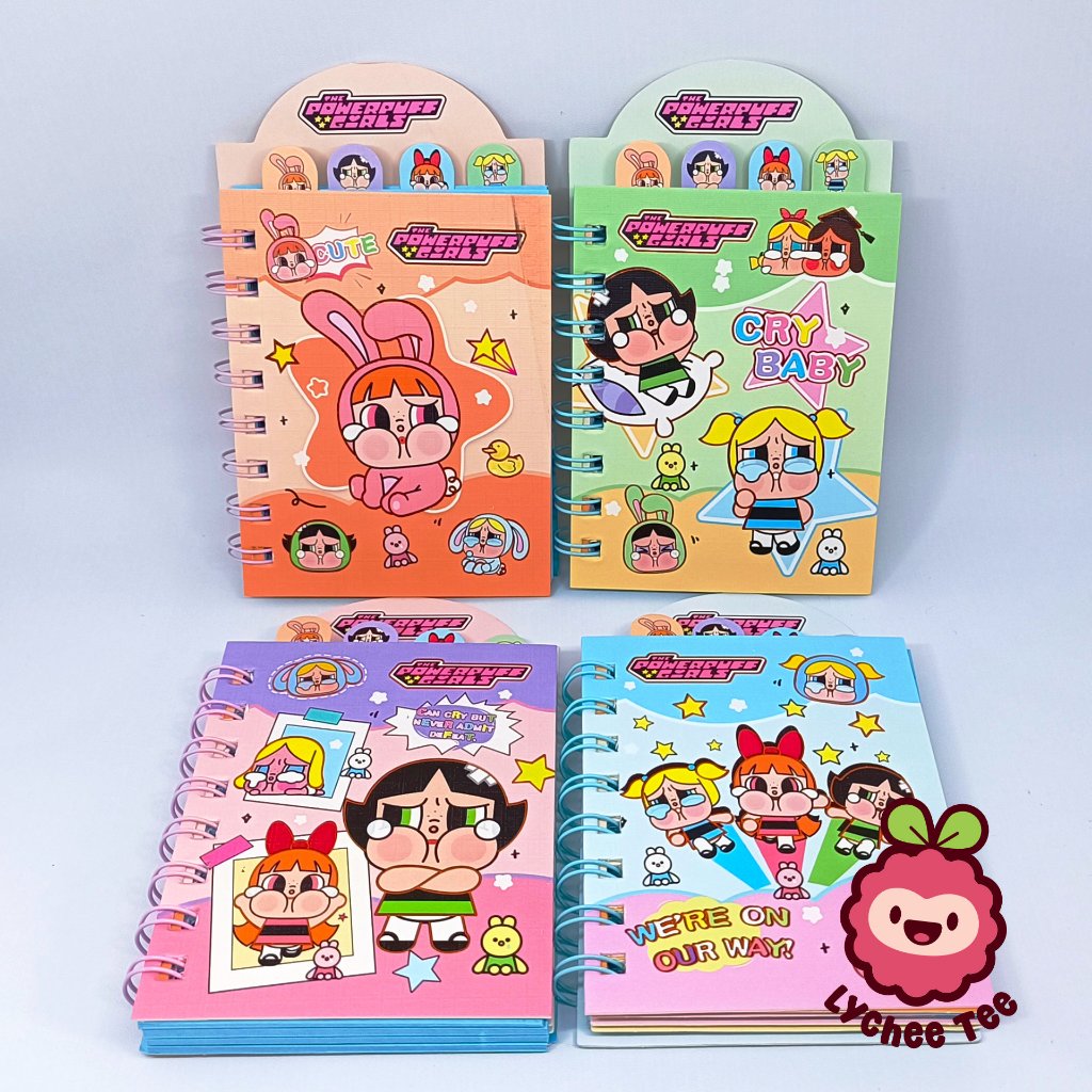 

Notebook Memo Buku Tulis Kecil Mini Ring Spiral Motif Crybaby Powerpuff Girl