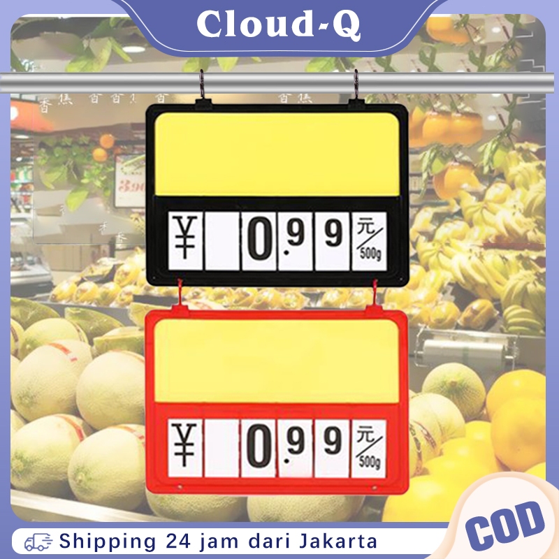 

A5 Papan Harga Gantung Supermarket Price Sign Board Tag Harga Barang Dagangan Portabel
