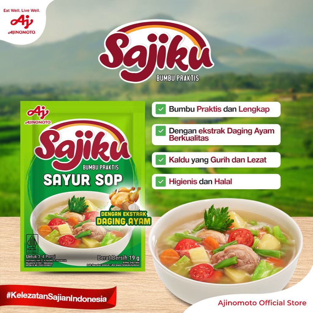 

Sajiku Bumbu Praktis Sayur Sop 19gr (10 pcs)