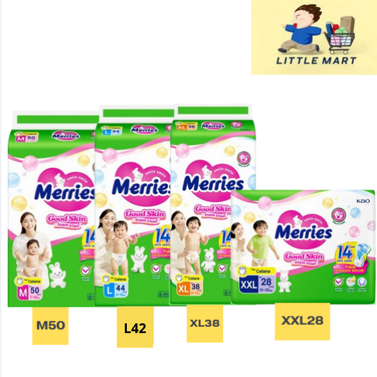 Merries Pants M48 / L42 / XL38 / XXL28 GOOD SKIN POPOK BAYI M50 L 42 XL 38 XXL 28 CELANA SEKALI PAKA