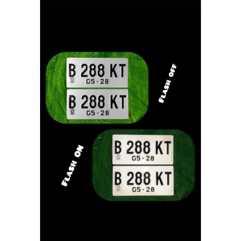Ready Plat Mobil Jdm Reflektif Font Terbaru Warna Putih Sepasang Original