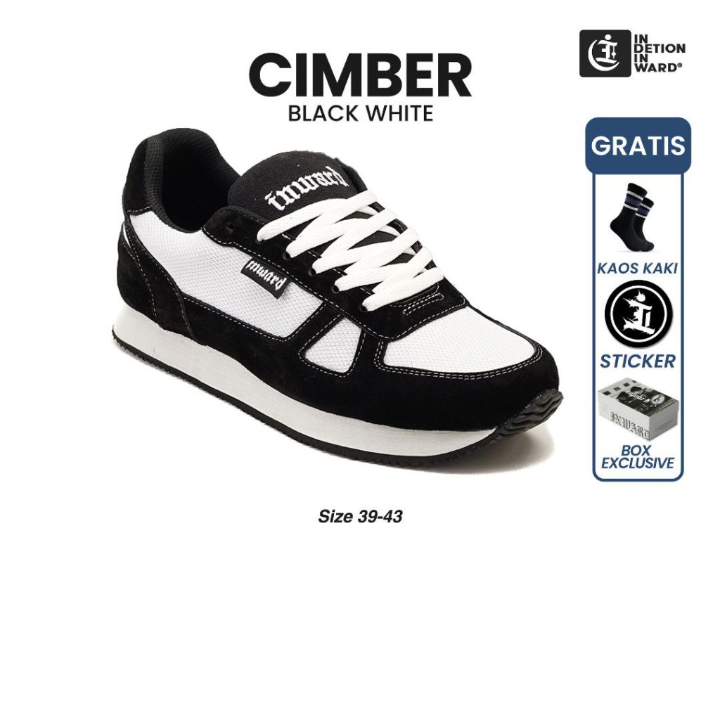 Indetion Inward - CIMBER Black | Sepatu Running | Sepatu Pria | Runing Clasic