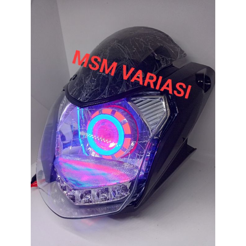 KEDOK REFLEKTOR LAMPU DEPAN VIXION NEW 2013 PLUS PROJIE HILLO