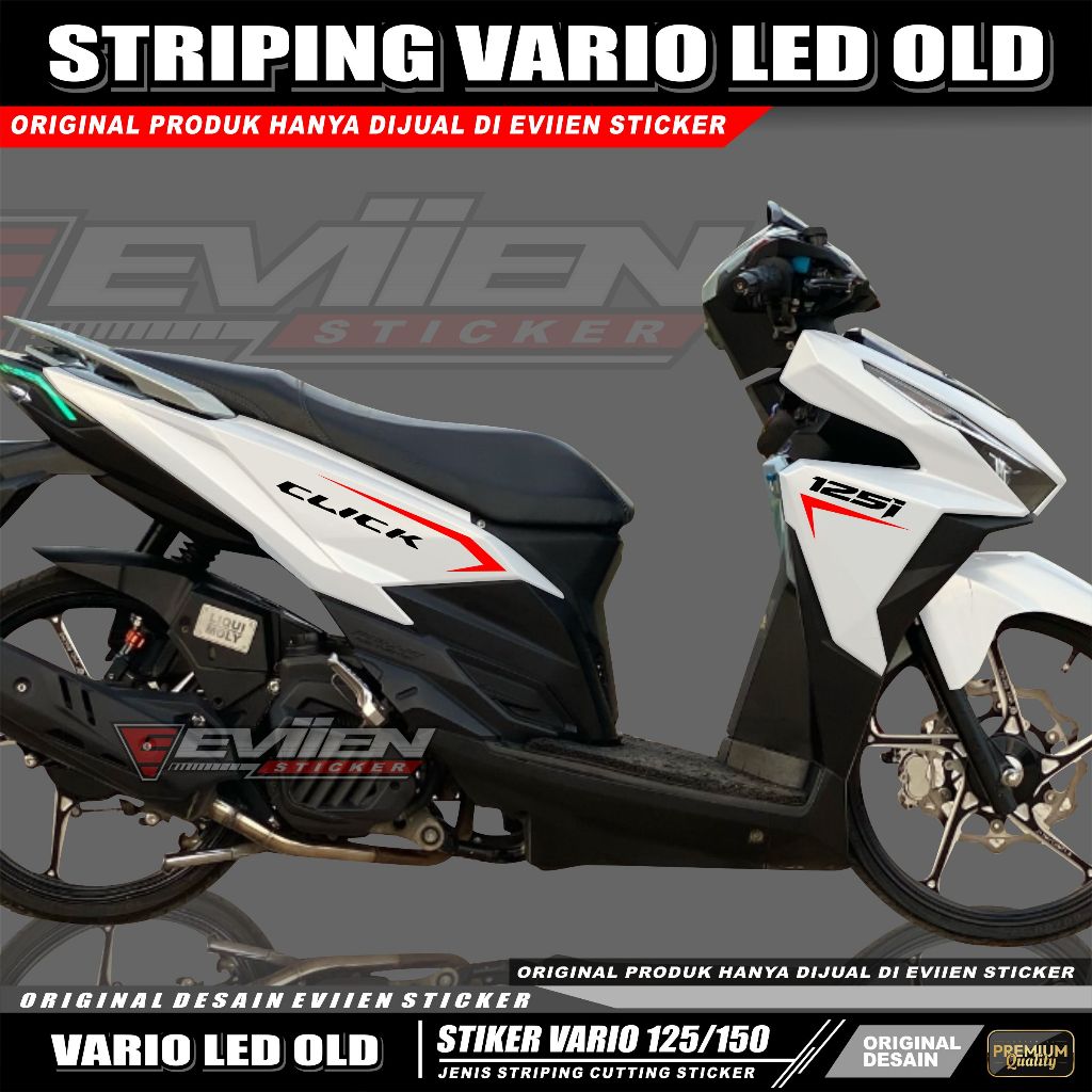 STIKER STRIPING MOTOR VARIO LED OLD TAHUN 2015 2016 2017 2018 PRINT CUTTING STICKER