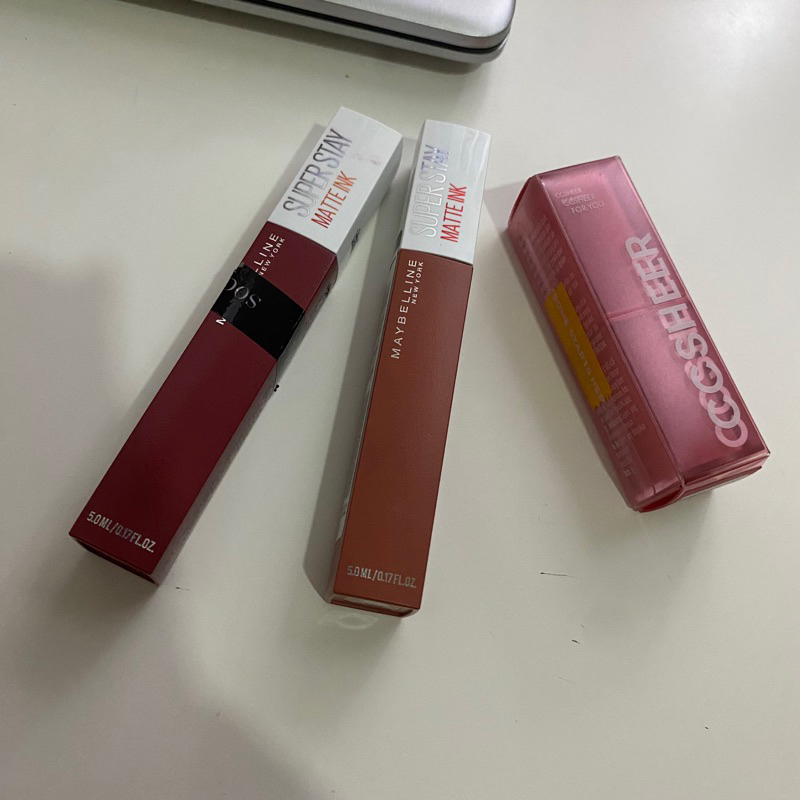 PRELOVED MAYBELLINE SUPERSTAY MATTE SHADE 80 dan 65 & CCSHEER MIST LIPSTICK SHADE 03