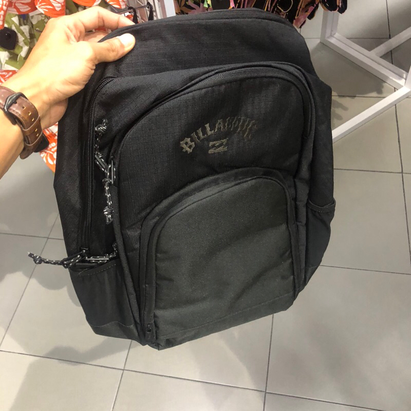 tas pria billabong original command black backpak ransel new