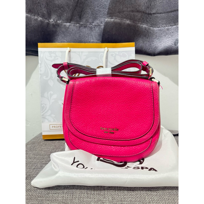 Preloved sling bag kate spade pink Authentic