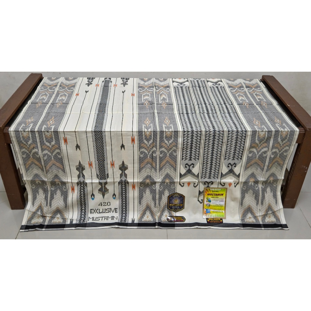 Sarung Tenun Tradisional Sutra Exclusive Mustamin 420 Full Sutra Spesial Motif SGE SGF MPM