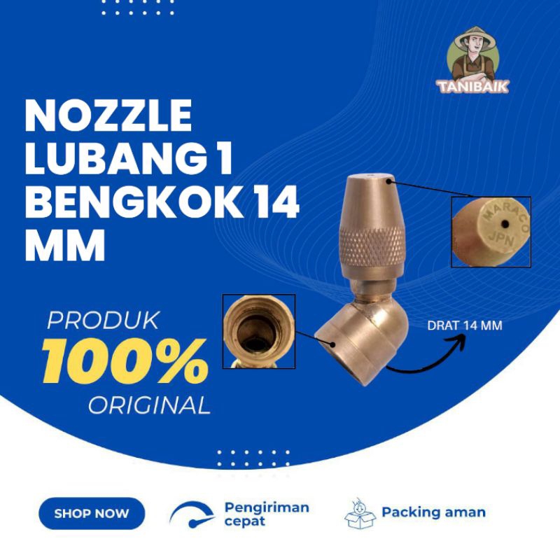 NOZZLE BRASS 1 LBG BENGKOK (nozzle brass sprayer 1 lubang bengkok)