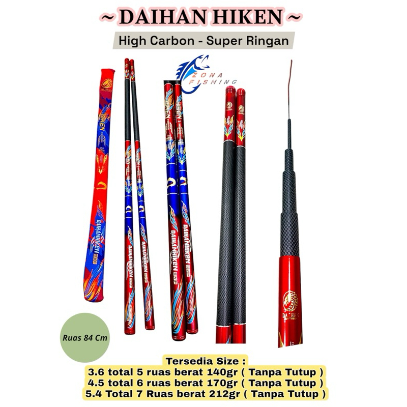 Tegek Daihan Hiken 450 540 Cm High Carbon Kaku Ringan