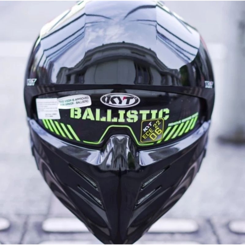 HELM KYT BALLISTIC BLACK GLOSSY MODULAR SPORTY TOURING