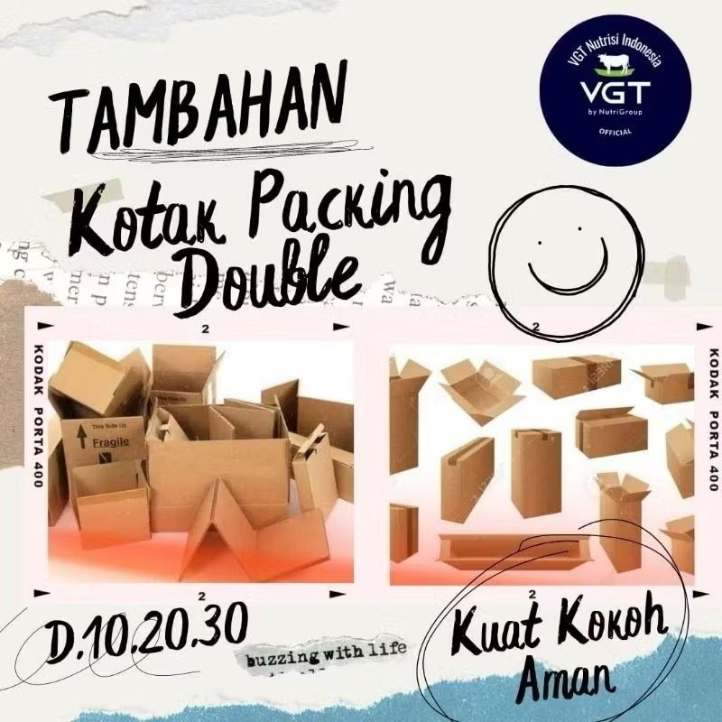 

Packing Tambahan Pengiriman Kuat Kokoh Elastis Aman Nyaman Terjaga Kemanan Terjamin