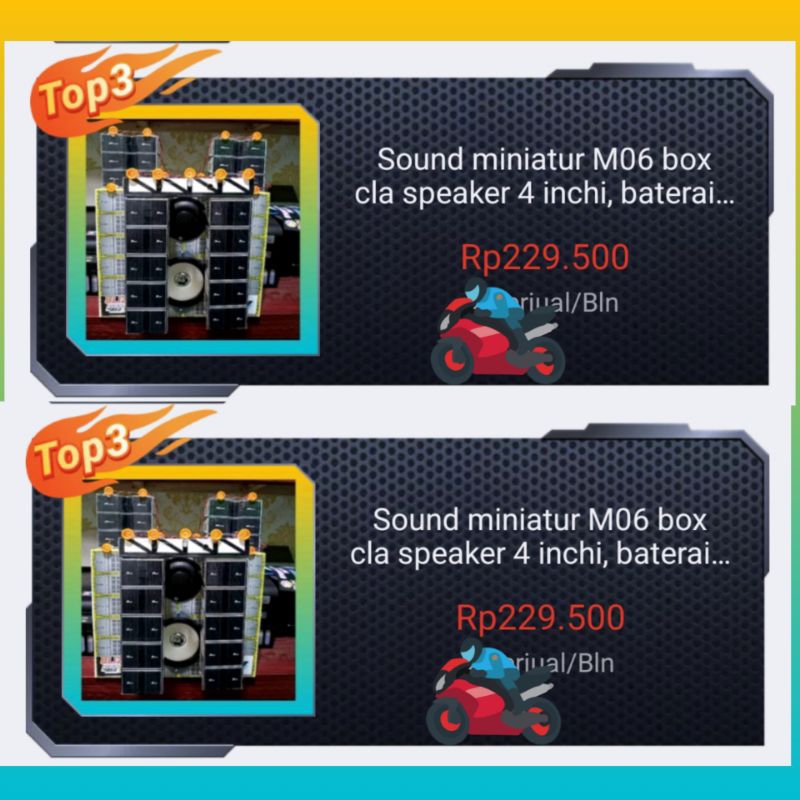 Sound miniatur M06 box cla speaker 4 inchi, baterai ces, sudah bluetooth siap bunyi