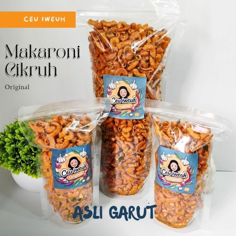 

Makaroni Cikruh Ceu Iweuh Original Gurih Daun Jeruk 150 gram dan 500 gram Asli Garut