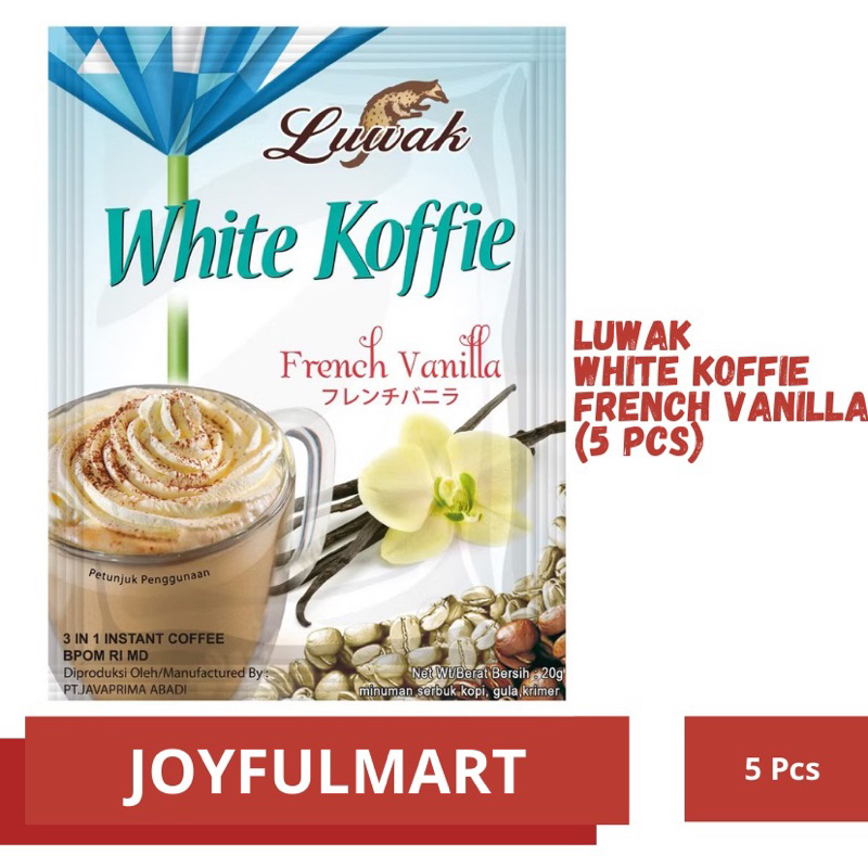 

Luwak white koffie french vanilla isi 5 pcs