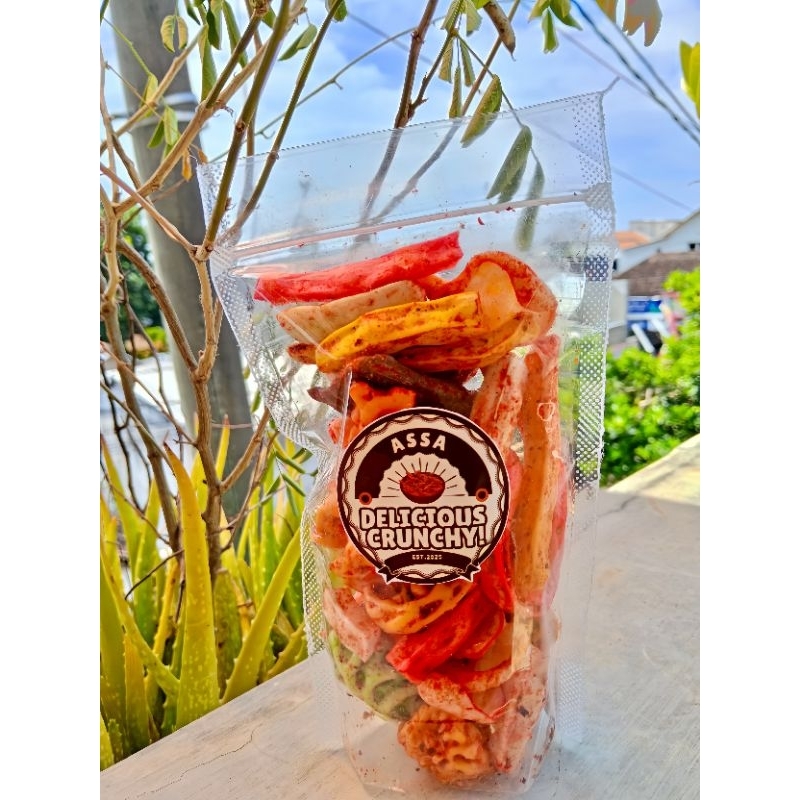 

Seblak kering pedas gurih cruncy