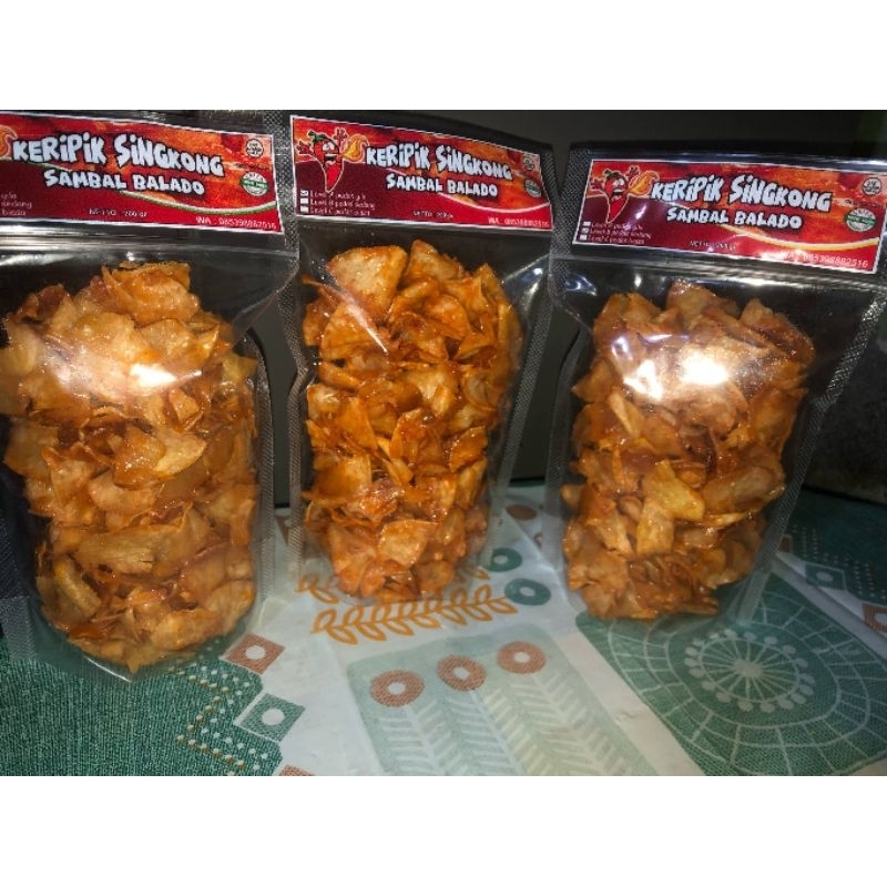 

KERIPIK SINGKONG SAMBAL BALADO LEVEL B PEDAS SEDANG