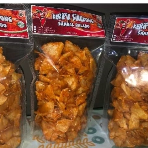 

KERIPIK SINGKONG SAMBAL BALADO LEVEL A PEDAS GILA