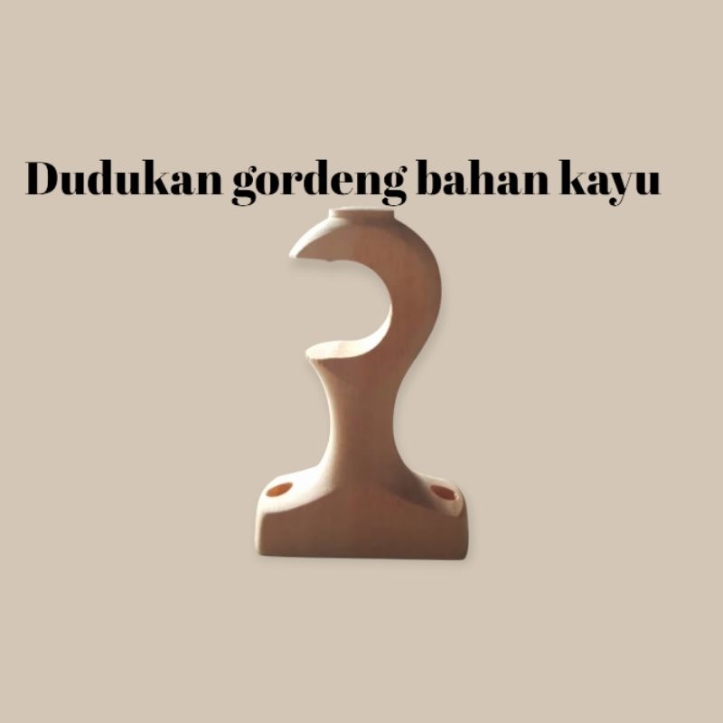 Bracket gorden dudukan gorden kayu klasik original