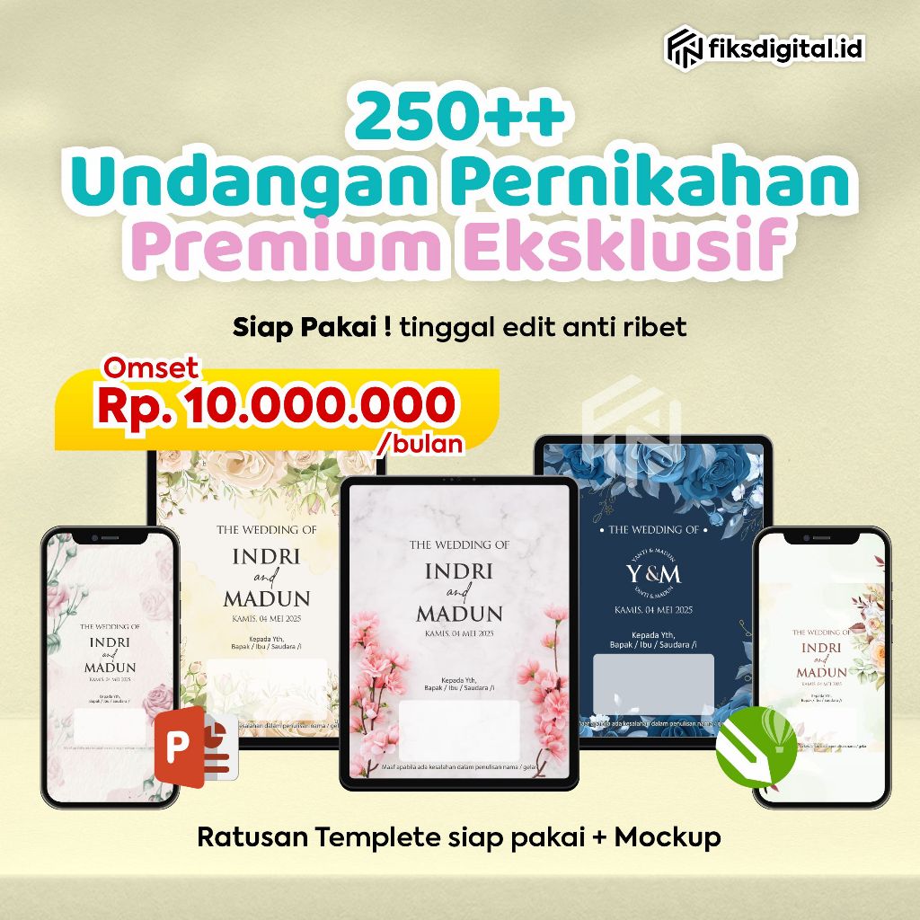 Template Undangan Pernikahan Eksklusif - full premium & limited edition