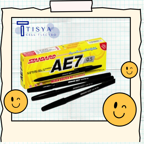 

Pulpen Standard AE7 | Pena 0.5mm. Pena Standard Warna Hitam, Biru, Merah.
