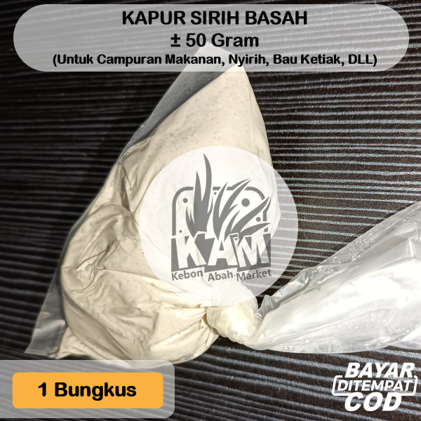 

Kapur Sirih Basah Kurang Lebih 50 Gram Food Grade Untuk Ketupat Klepon Nyirih