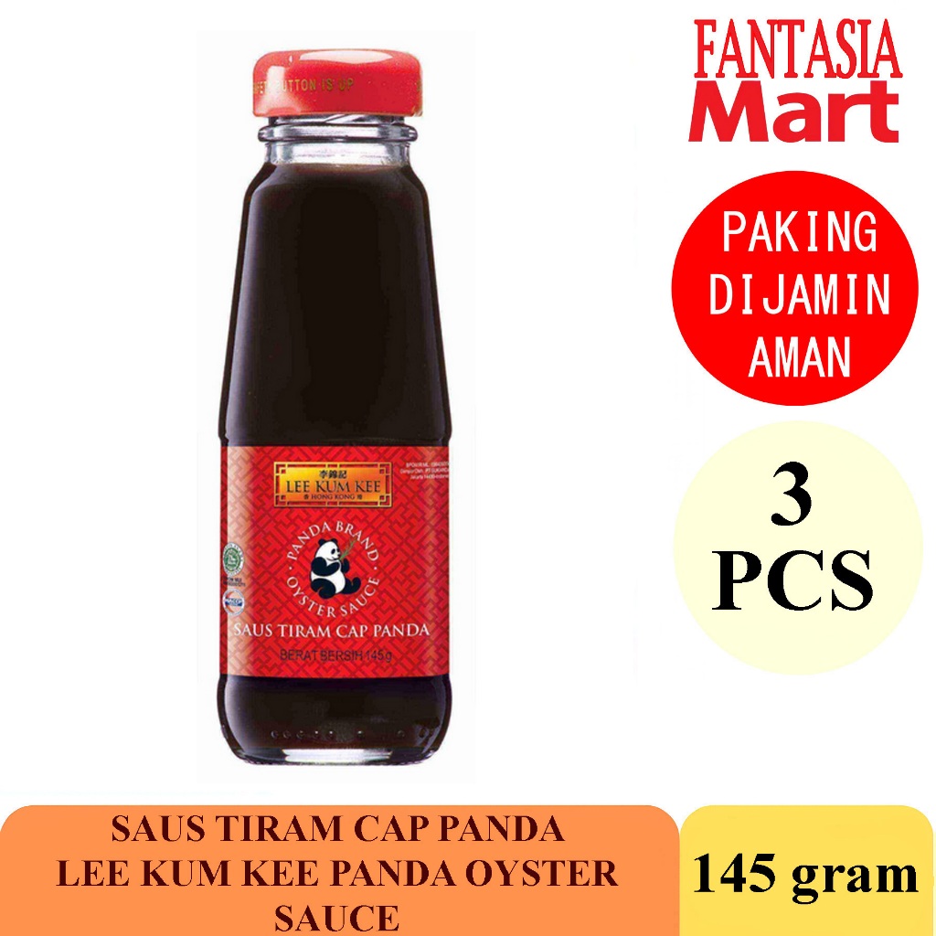 

LEE KUM KEE SAOS TIRAM CAP PANDA OYSTER SAUCE 145 ML PER 3 PCS FUN CORNER DENGAN PAKING AMAN