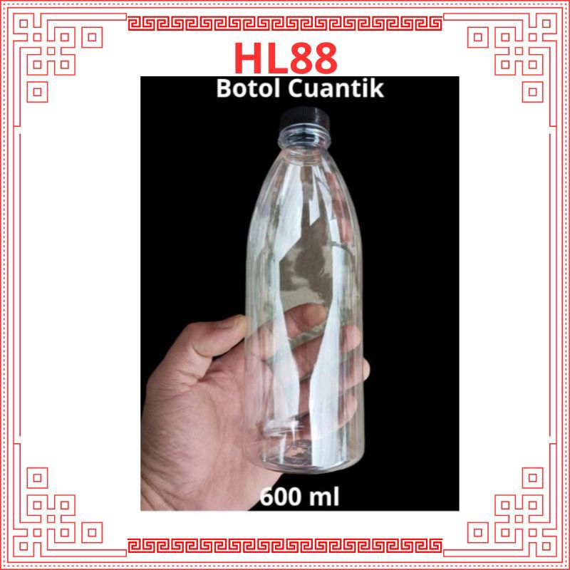 HL88 BOTOL PET PLASTIK CUANTIK 600ML BOTOL JAMU MADU SERBA GUNA