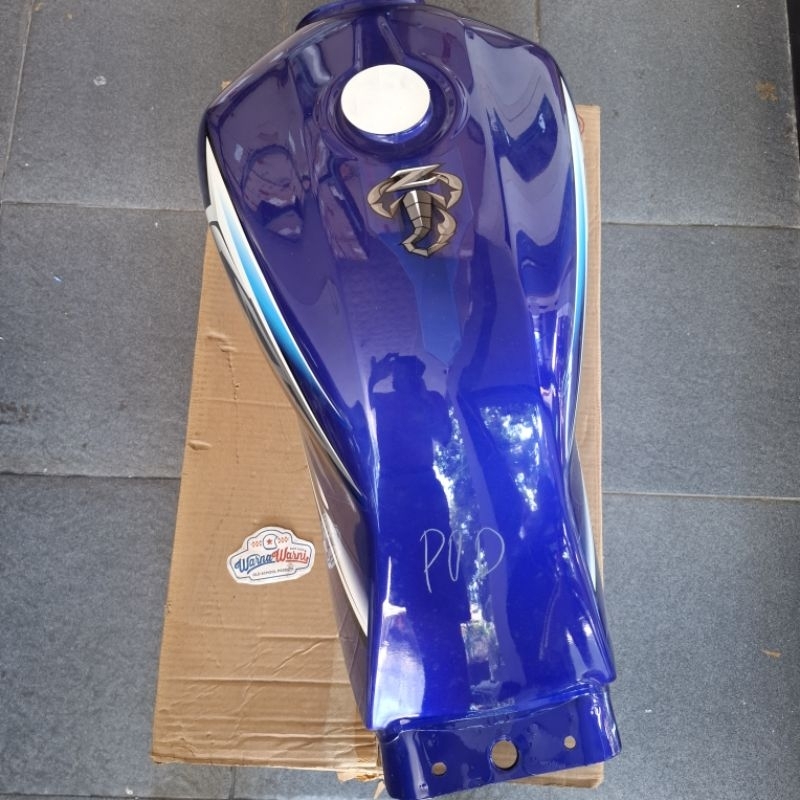 Tangki tanki tank bensin Scorpio Z biru DPBMC assy striping 2007 2008 | 5BP-F4100-E0-P0