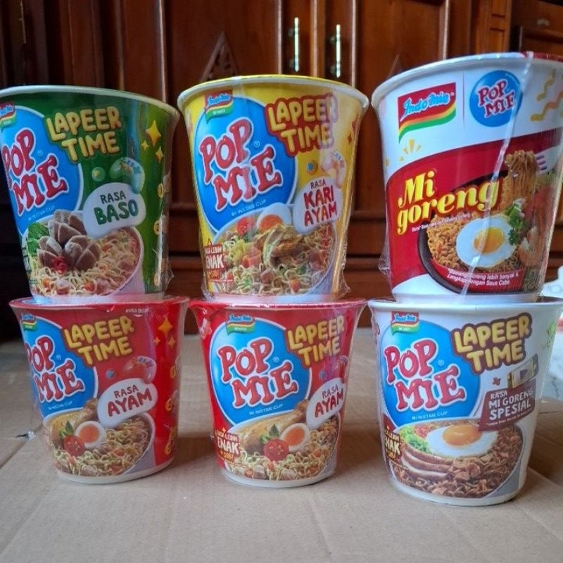 

POP MIE Mi Instan Cup Baru LAPEER TIME (Kuah 75gr#Goreng 80gr)