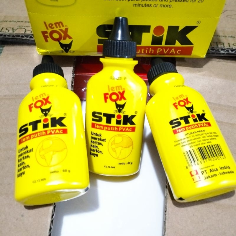 

Lem Fox Stik 60gr PVAC / Lem Kertas Fox / Lem Putih Kertas