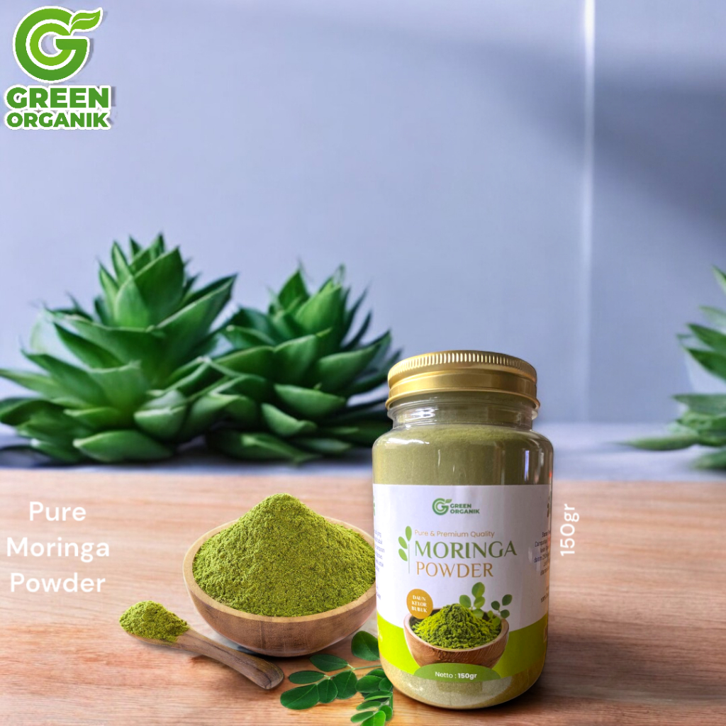 

GREEN ORGANIK Moringa Powder / Bubuk Daun Kelor Murni 150gr