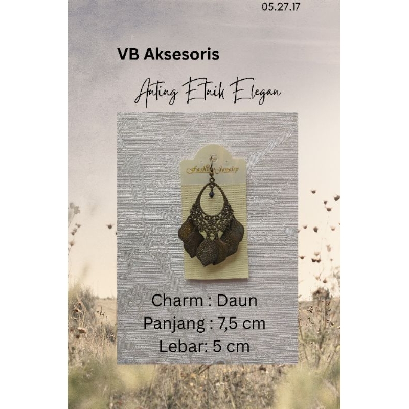 Anting Etnik Elegan Charm Daun