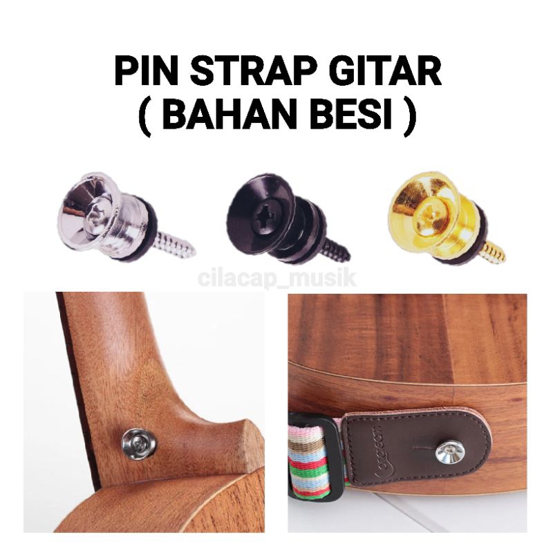 PIN STRAP GITAR BAHAN BESI END PIN STRAP GITAR