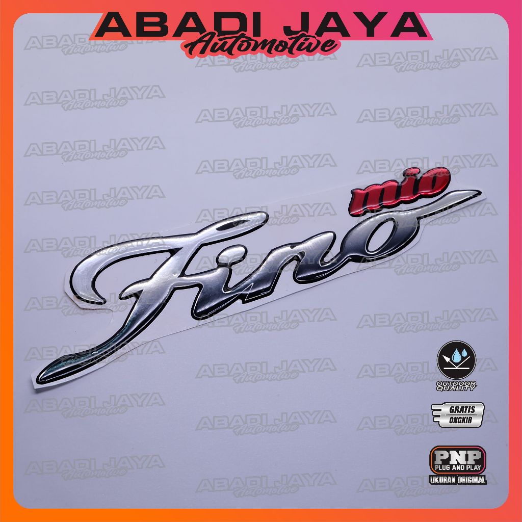 Emblem yamaha fino / emblem timbul yamaha fino / emblem titanium fino / emblem yamaha fino / stiker 