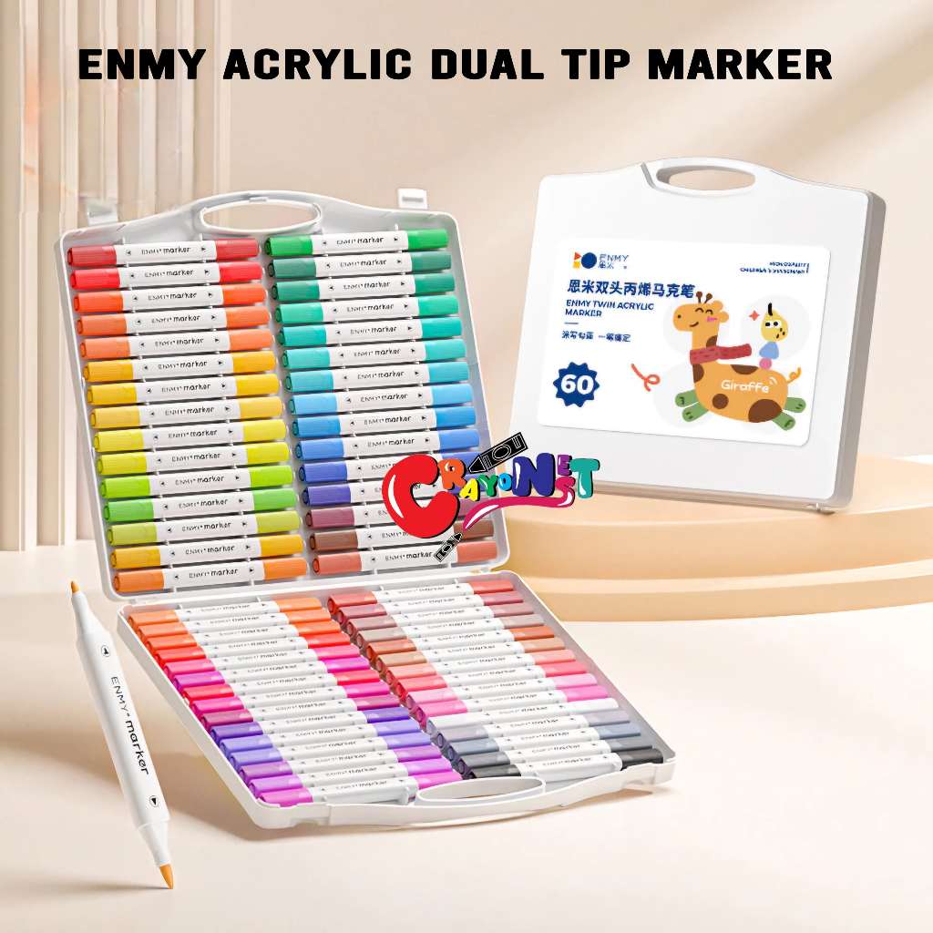 

Enmy dual tip acrylic marker / spidol akrilik / dua jenis kepala sepidol
