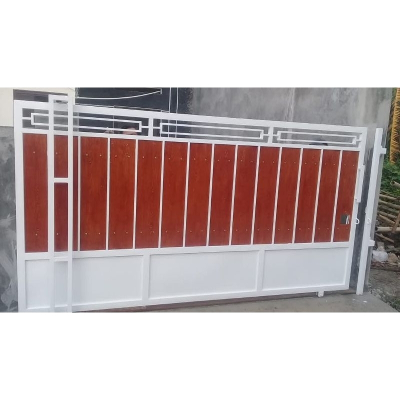 pagar dorong minimalis rumah moderen