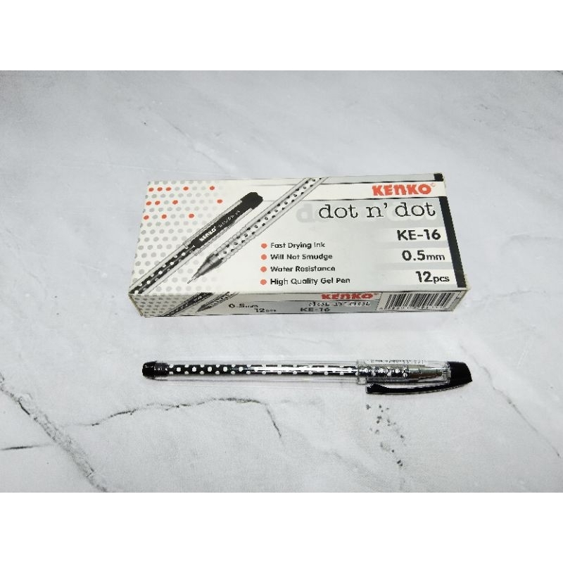 

PENA CAIR KENKO KE-16 ISI 12 PCS HITAM / PENA KENKO KE-16 0.5 MM - KENKO