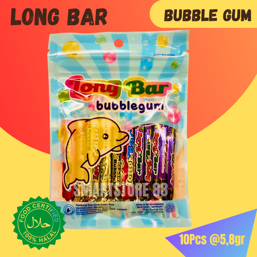

LONG BAR BUBBLE GUM PERMEN KARET JADUL KESUKAAN ANAK