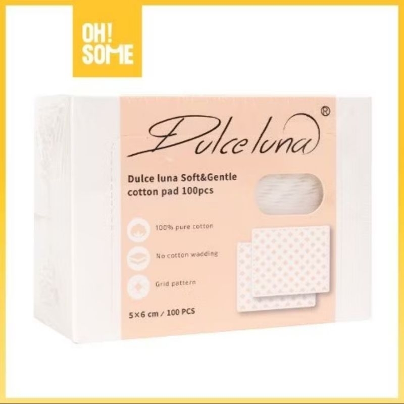 KKV-Dulce luna 100% ultra-thin pure cotton embossed grid pattern cotton pads