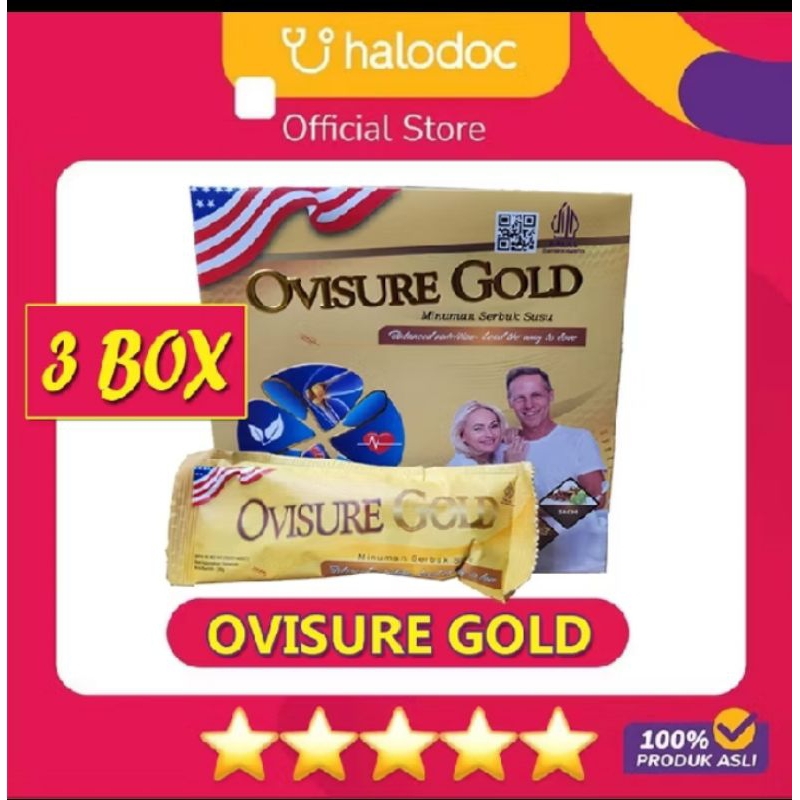 

PAKET 3 BOX OVISURE GOLD ORIGINAL USA - SUSU UNTUK PENGOBATAN TULANG SENDI TERBAIK
