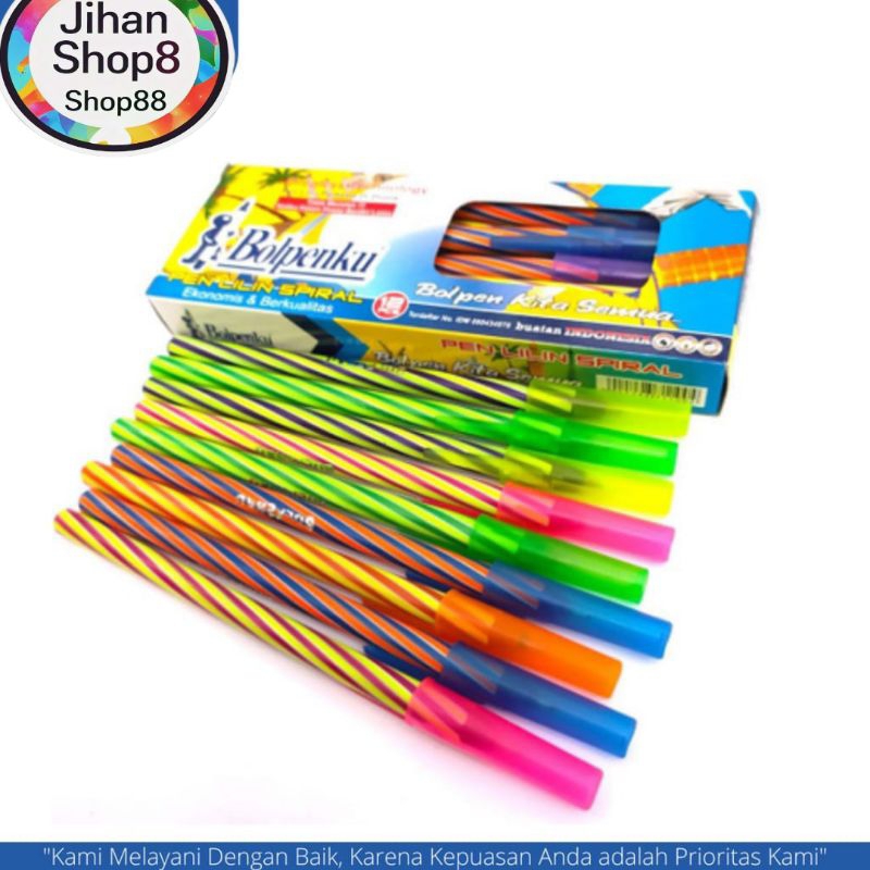 

pena merek bolpenku 1 pack isi 12 pcs