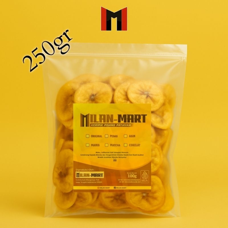 

KERIPIK PISANG TANDUK MILAN-MART 250GRAM