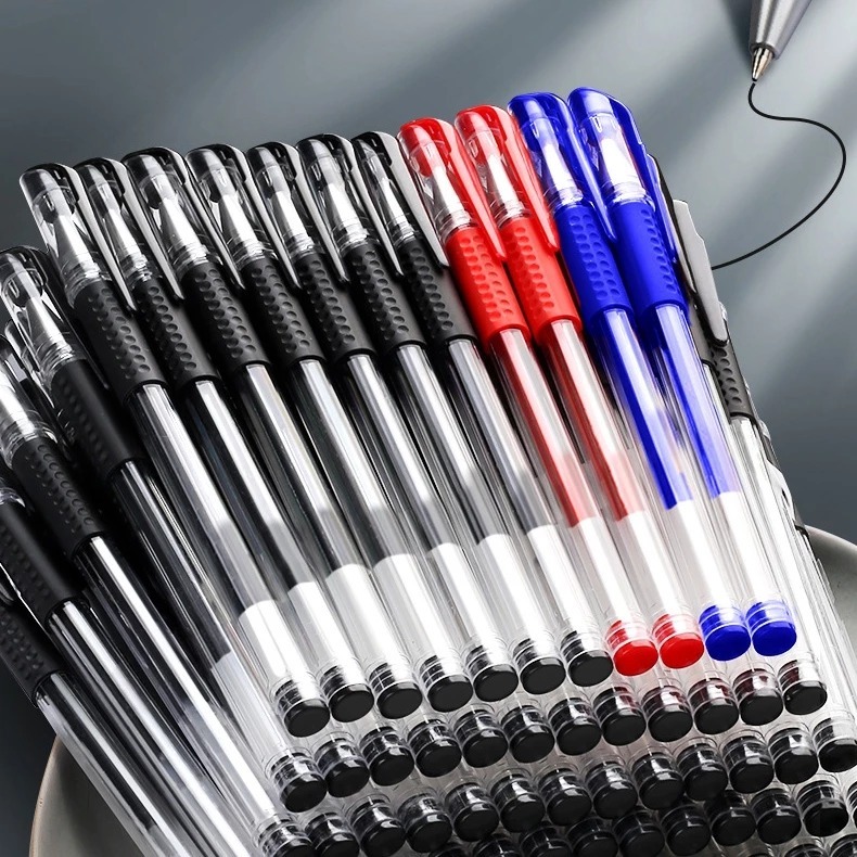 

BISA COD Pen Gel 0.55mm Standard Pulpen Gel 0.5mm Bolpoin Cair Refill Pulpen Tinta 3 Warna Hitam Merah Biru Pulpen Perlengkapan Sekolah