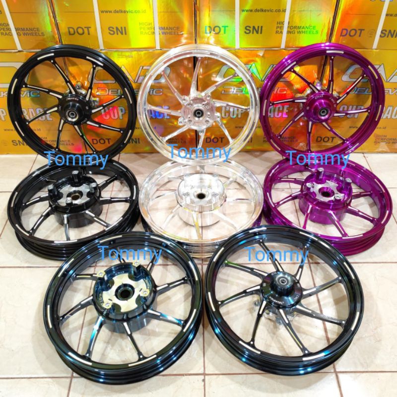 Velg Velk Delkevic M8 PCX 160 ABS CBS Delkevic CNC palang 8 PCX160 ukuran 185x14 & 215x14 ring 14