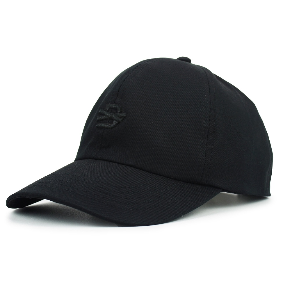 55BIG SALE Topi Baseball Distro Polo Cap Pria Wanita BOYSCODE BIG LOGO Hitam Fullblack