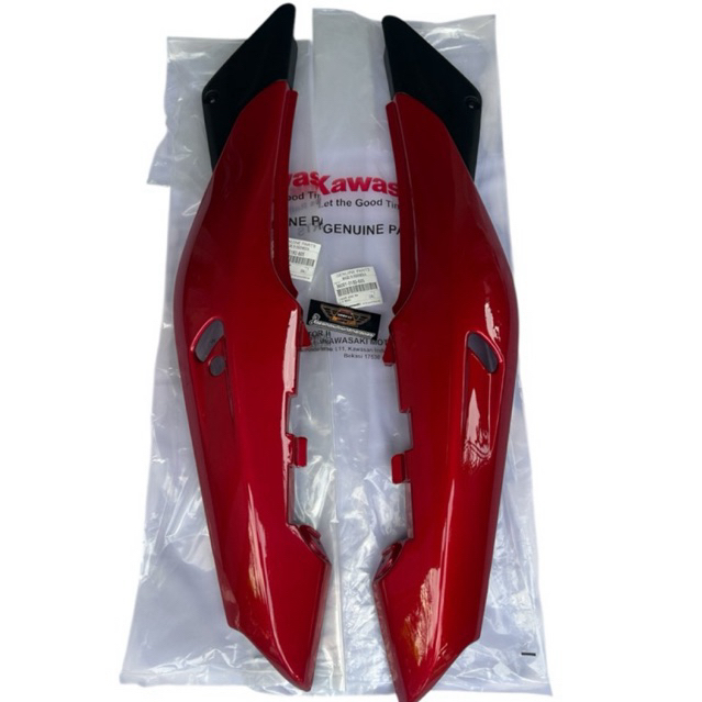 Sepasang Cover Side / Body Bodi Samping Merah Marun Merah Maron ZX KRR CBU Kawasaki Ninja RR Old